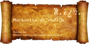 Markovits Özséb névjegykártya